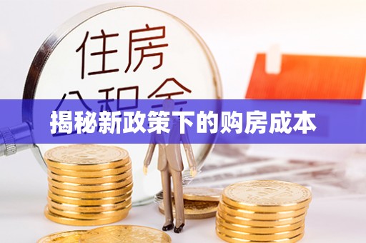 平舆揭秘新政策下的购房成本
