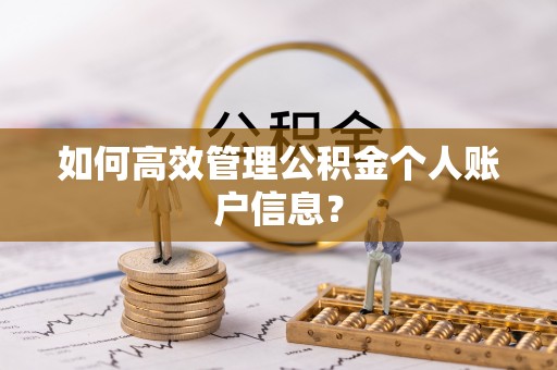 平舆如何高效管理公积金个人账户信息？
