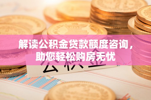 平舆解读公积金贷款额度咨询，助您轻松购房无忧